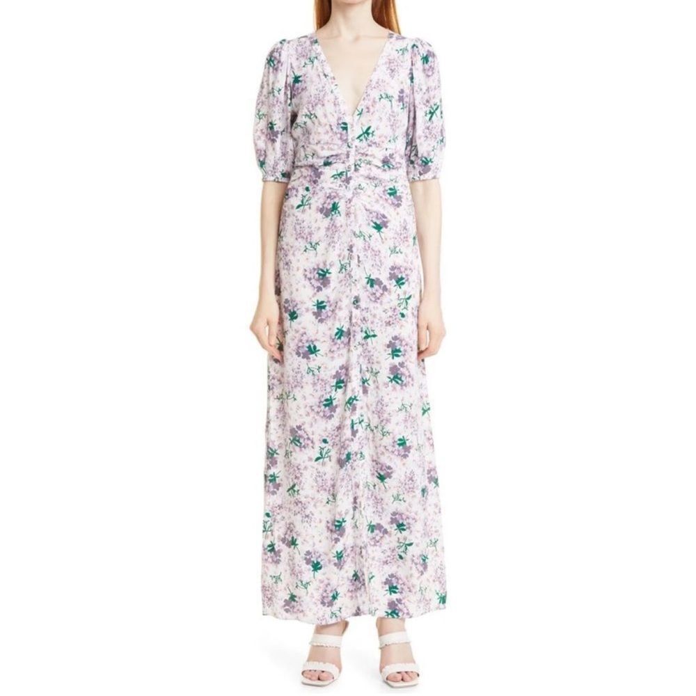 NWT ByTiMoโ| Summerย Floralโ Print Button FrontโMidiโDressโXS